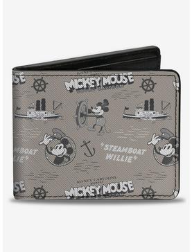 Disney100 Mickey Mouse Steamboat Willie Collage Bifold Wallet, , hi-res