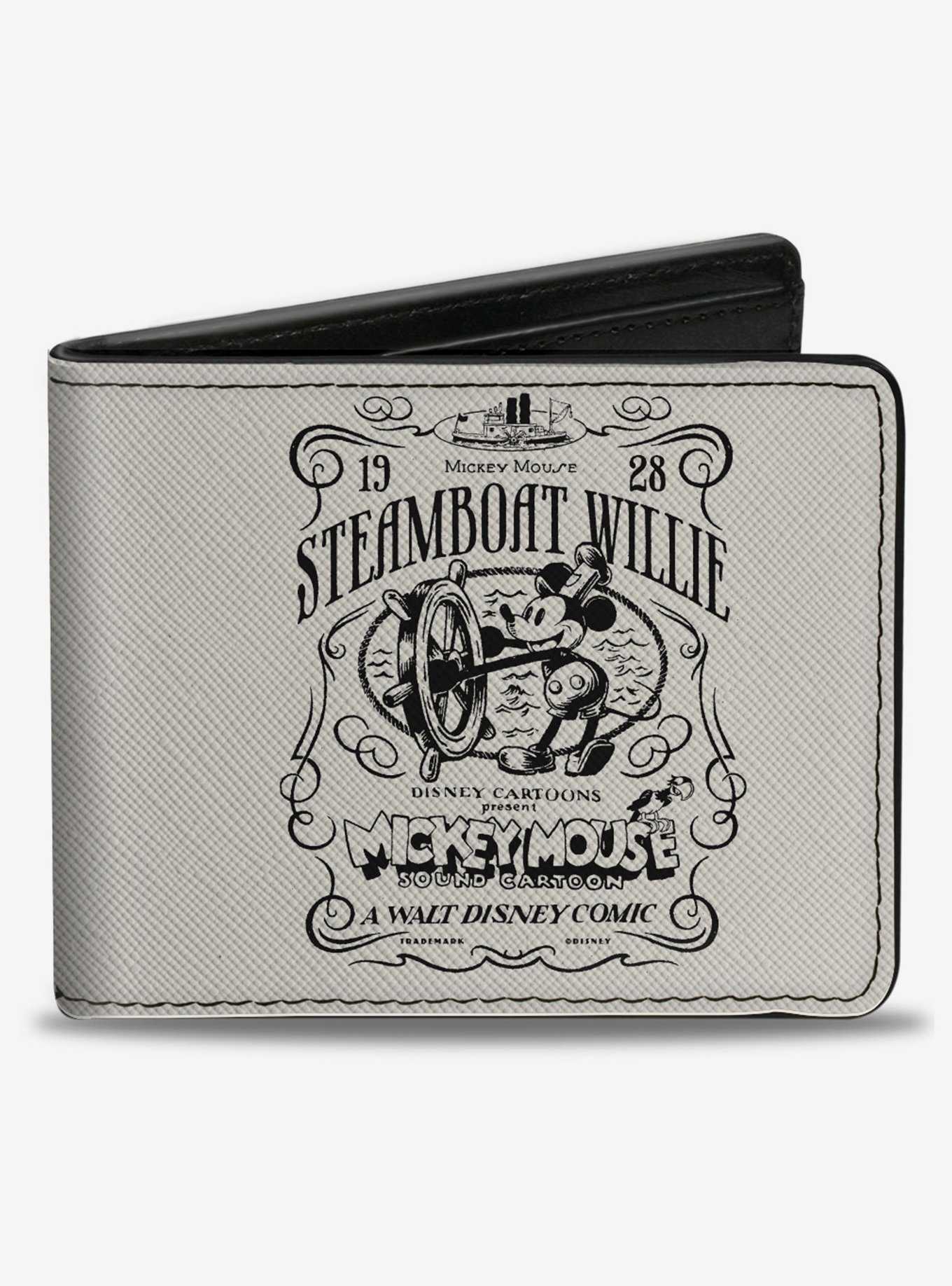 Disney100 Mickey Mouse Steamboat Willie Title Scene Bifold Wallet, , hi-res
