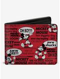 Disney Mickey Mouse Poses and Quotes Collage Bifold Wallet, , hi-res