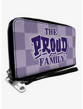 Disney The Proud Family Title Logo Checker Zip Around Wallet, , hi-res