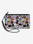 Disney Sweet Chibi Villain Faces and Icons Collage Zip Clutch Wallet, , hi-res
