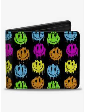 Smiley Faces Melted Mini Repeat Bifold Wallet, , hi-res