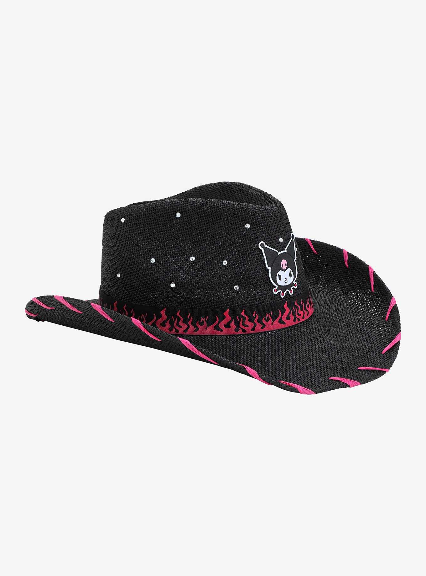 Kuromi Flames Woven Cowboy Hat, , hi-res
