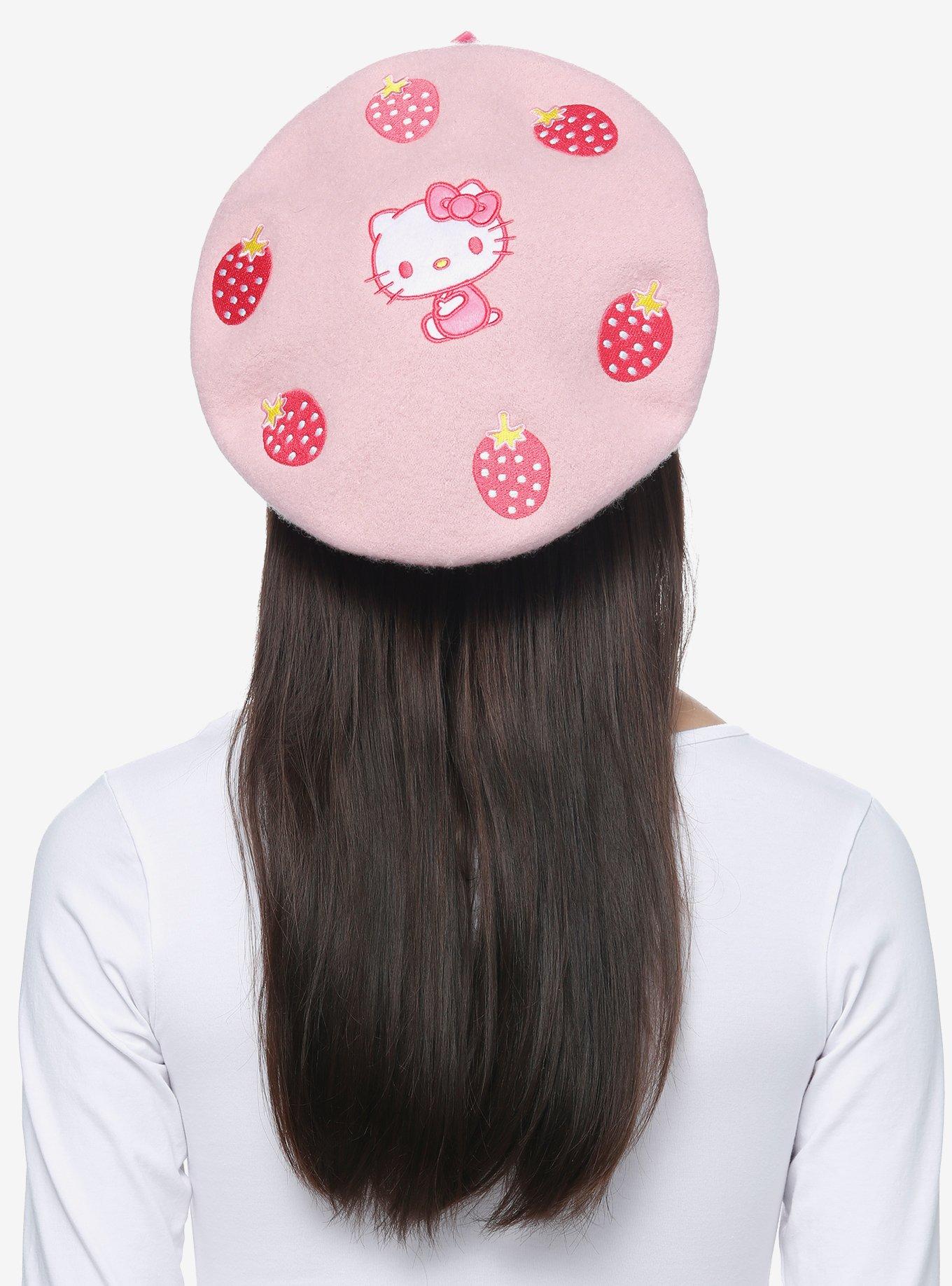 Hello Kitty Strawberry Bow Beret Hot Topic