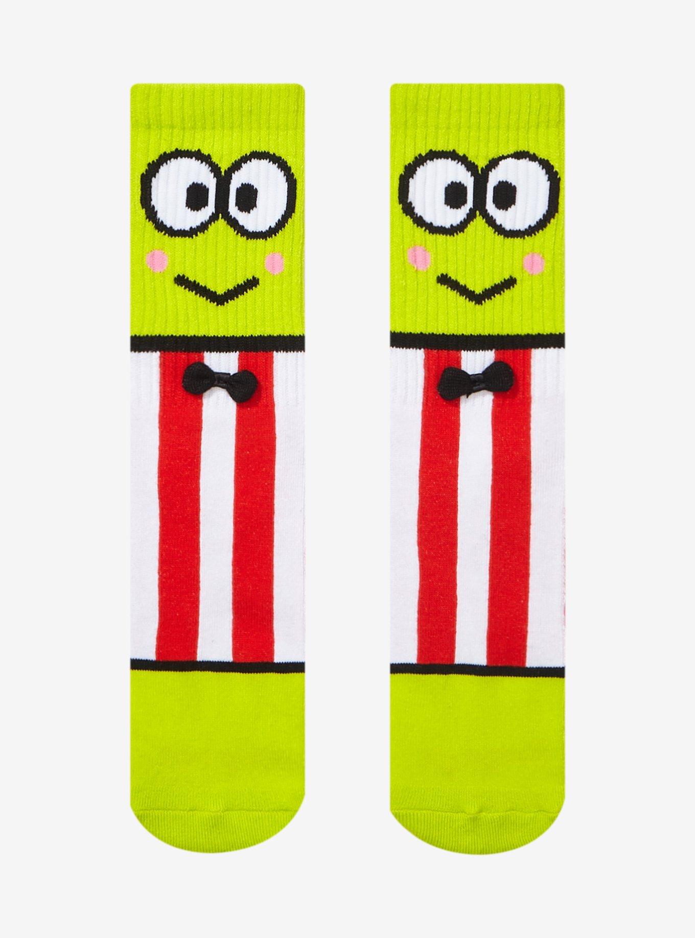 Keroppi Figural Bow Crew Socks, , hi-res