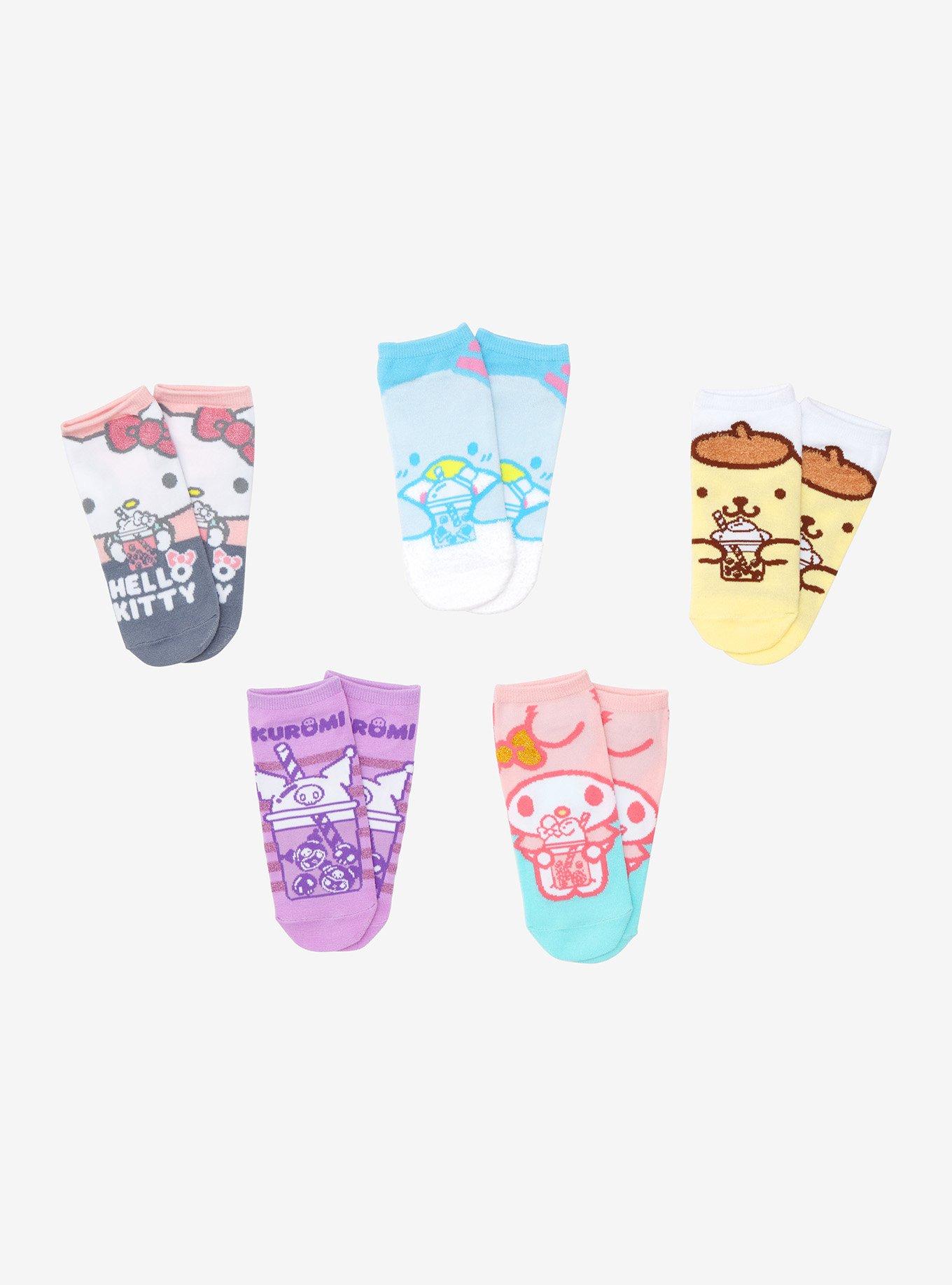 Hello Kitty And Friends Boba No-Show Socks 5 Pair, , hi-res