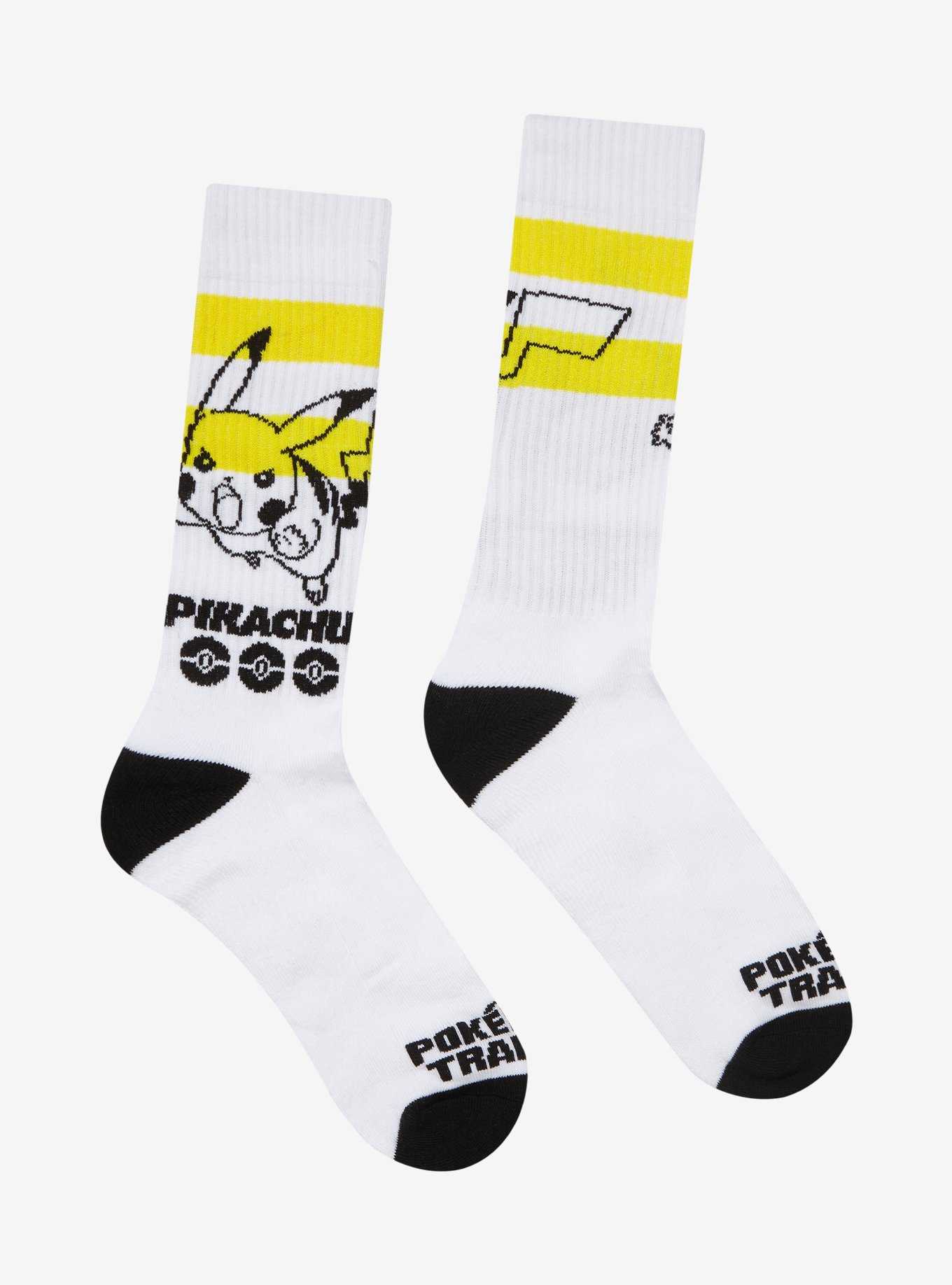 Pokemon Pikachu Varsity Stripe Crew Socks, , hi-res