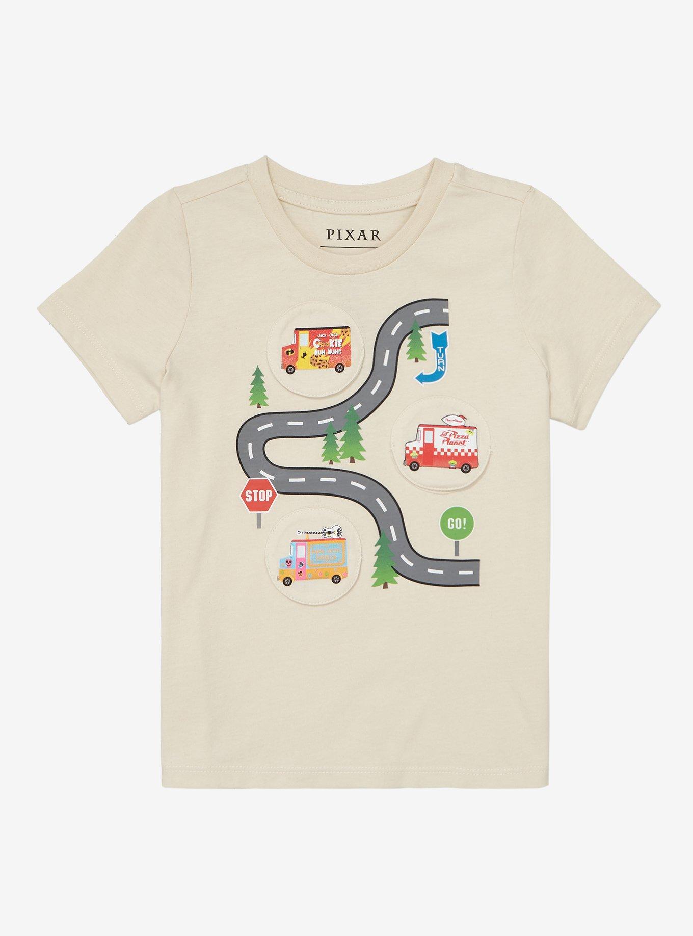 Our Universe Disney Pixar Food Trucks Flip Panels Toddler T-Shirt - BoxLunch Exclusive, NATURAL, hi-res