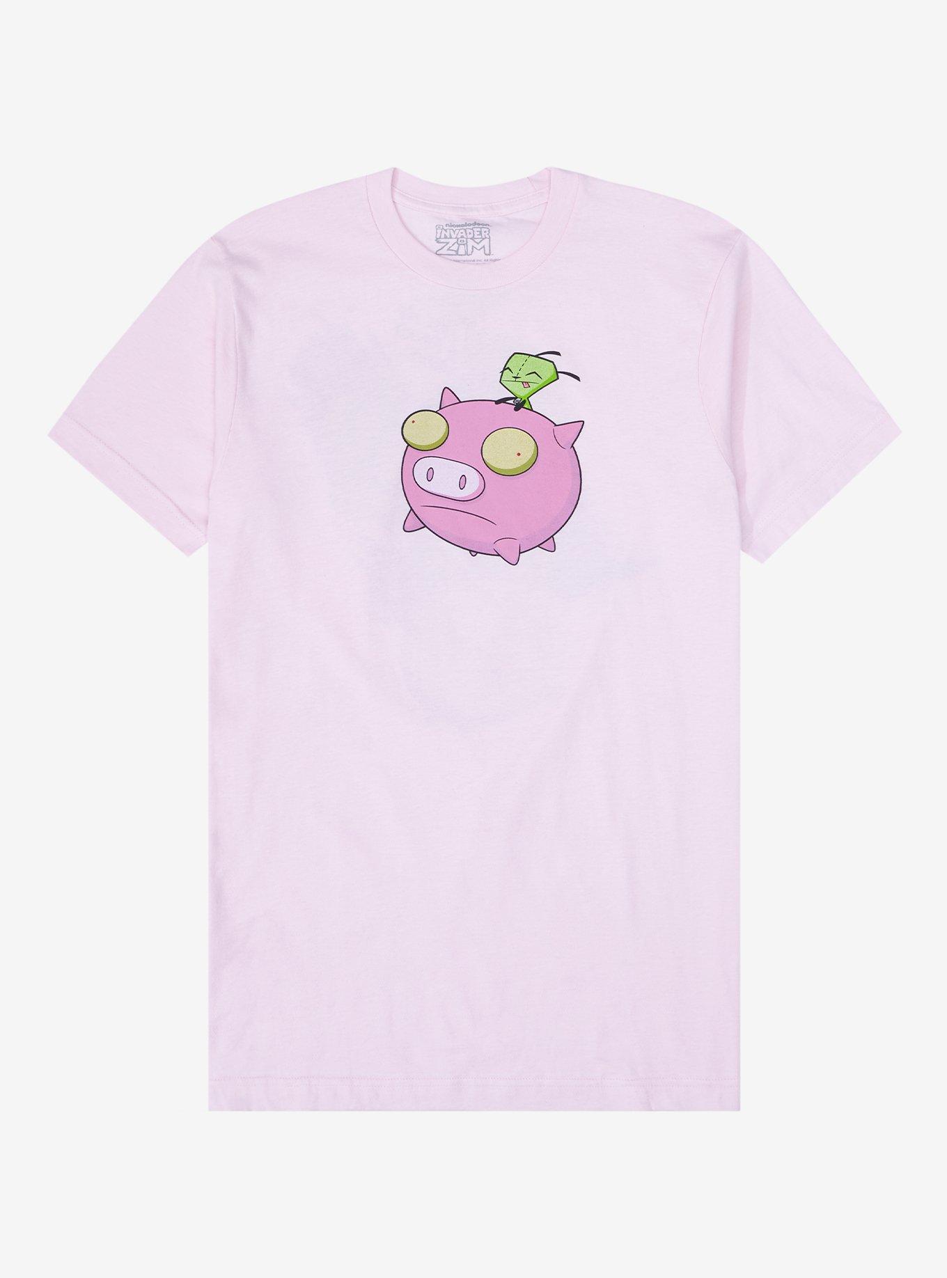 Invader Zim GIR Flying Pig T-Shirt - BoxLunch Exclusive , PINK, hi-res