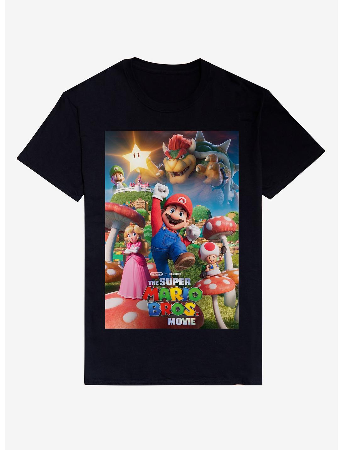 Nintendo The Super Mario Bros. Movie Poster T-Shirt, BLACK, hi-res