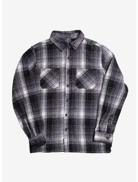 Black And White Heavy Flannel Shacket, , hi-res