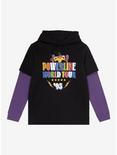 Disney A Goofy Movie Powerline World Tour Layered Hoodie - BoxLunch Exclusive, BLACK, hi-res