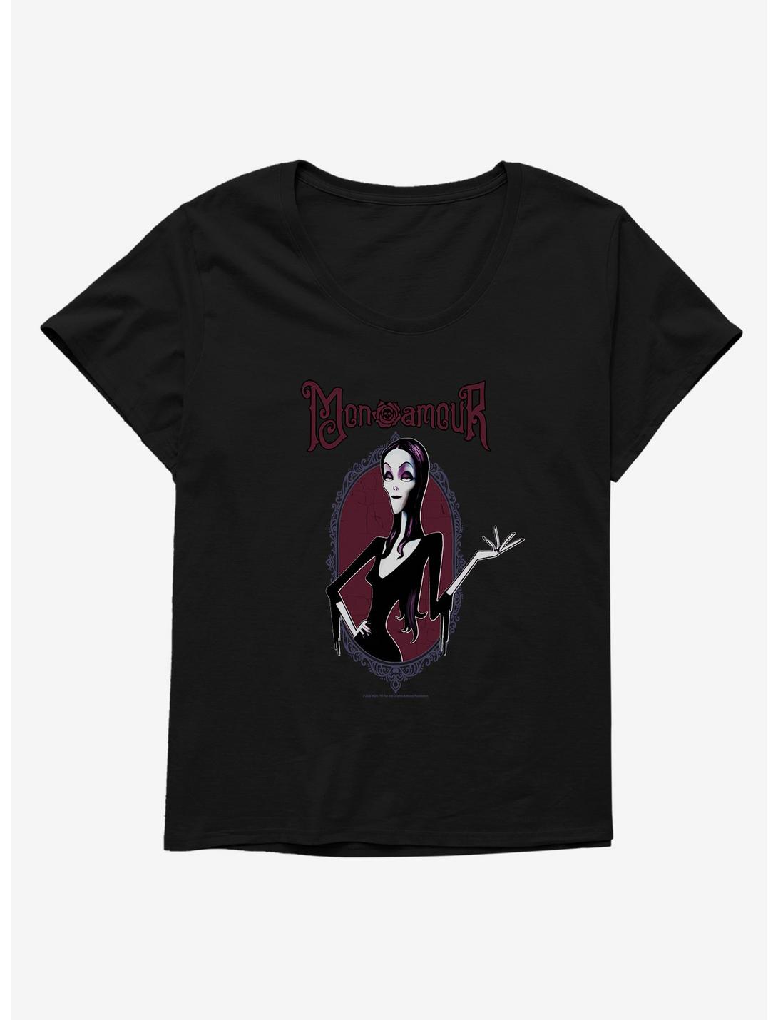 Addams Family Movie Mon Amour Womens T-Shirt Plus Size, BLACK, hi-res