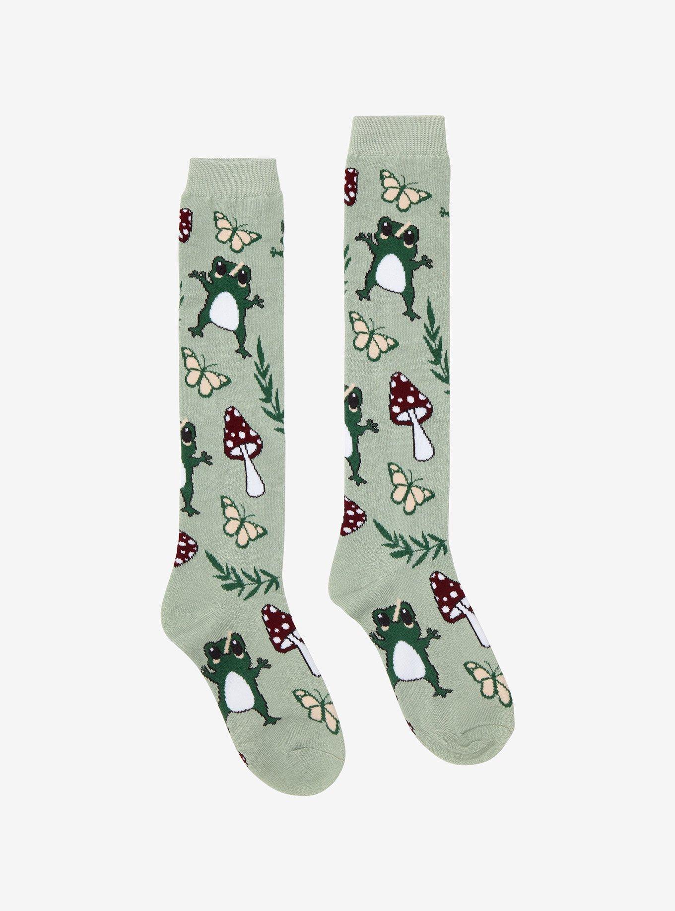 Frog Mushroom Knee-High Socks, , hi-res