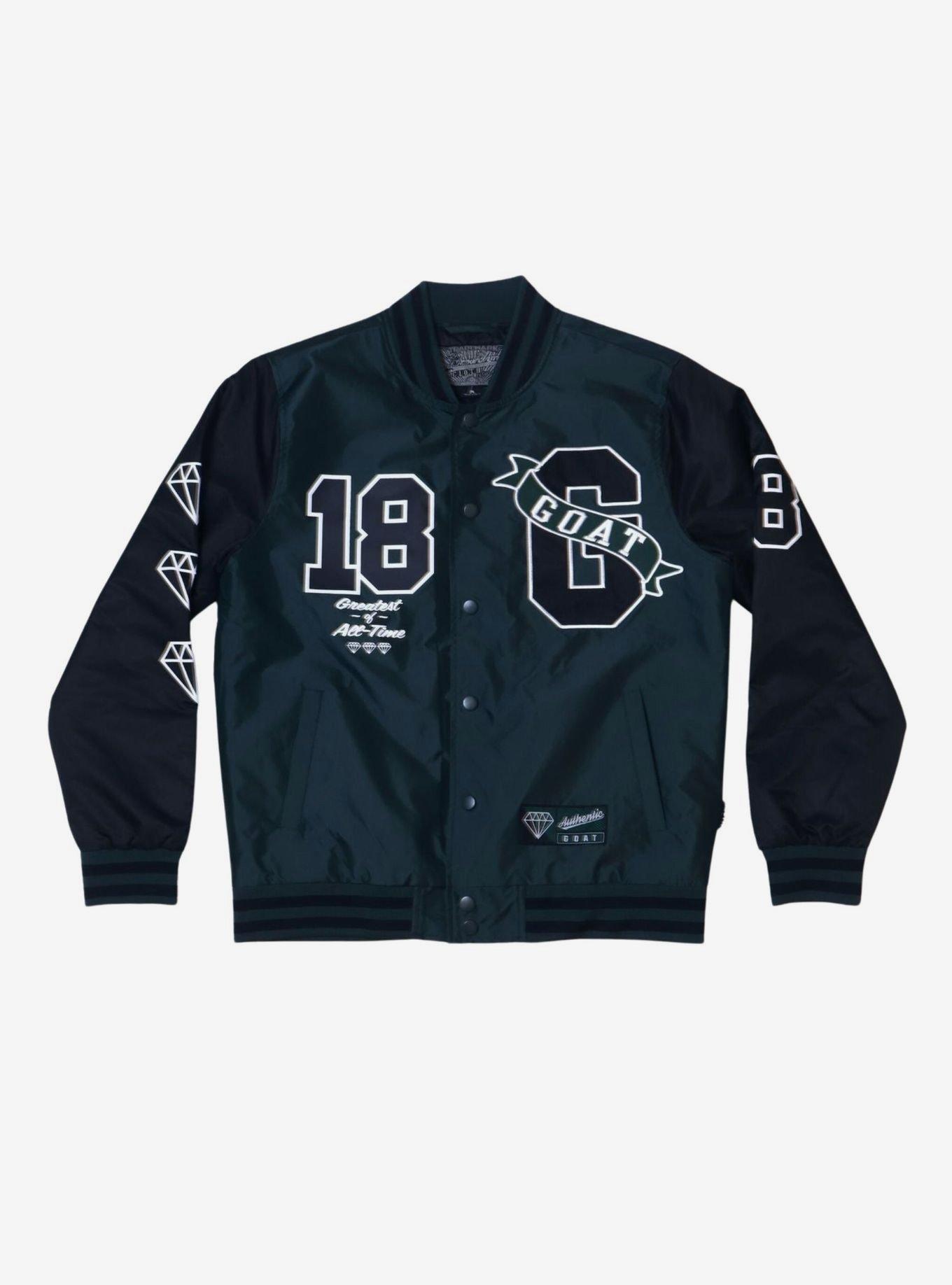 Hunter Green Goat Woven Bomber Jacket, GREEN, hi-res