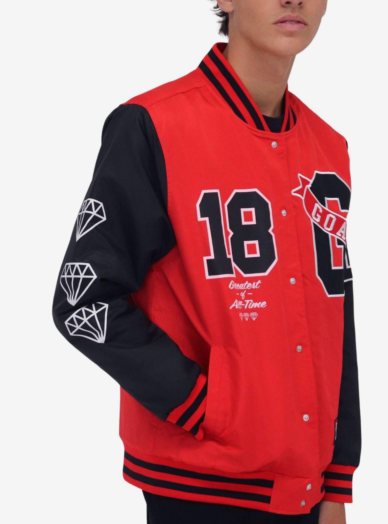 Red Goat Woven Bomber Jacket, RED, hi-res