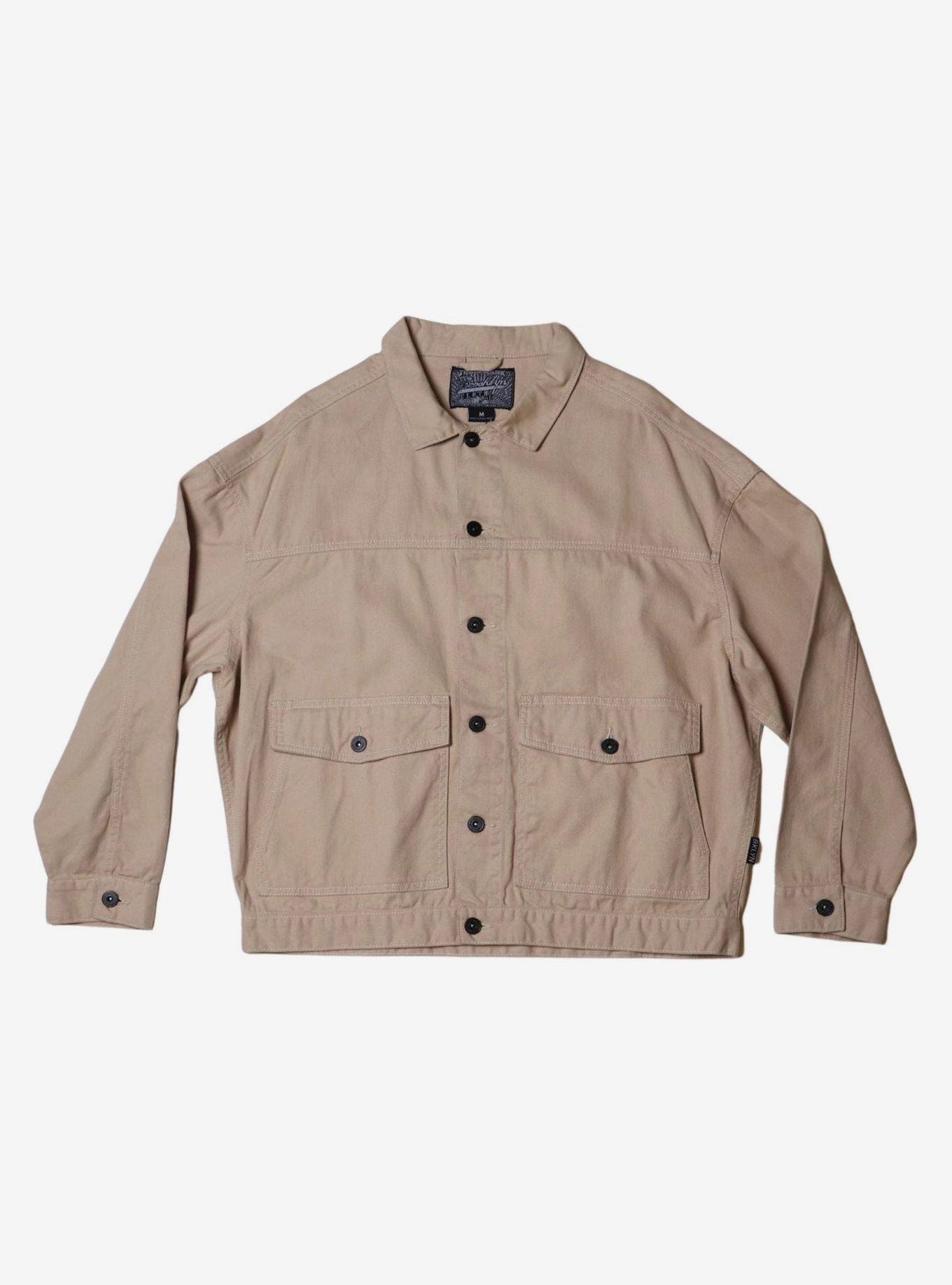 Sand Bull Denim Workwear Jacket, BEIGE, hi-res