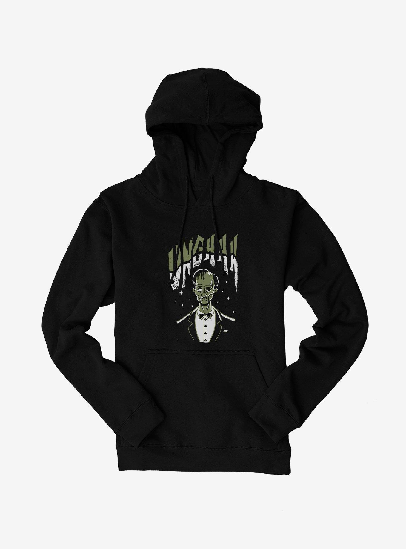 Addams Family Movie Caricature Lurch Unghhh Hoodie, BLACK, hi-res