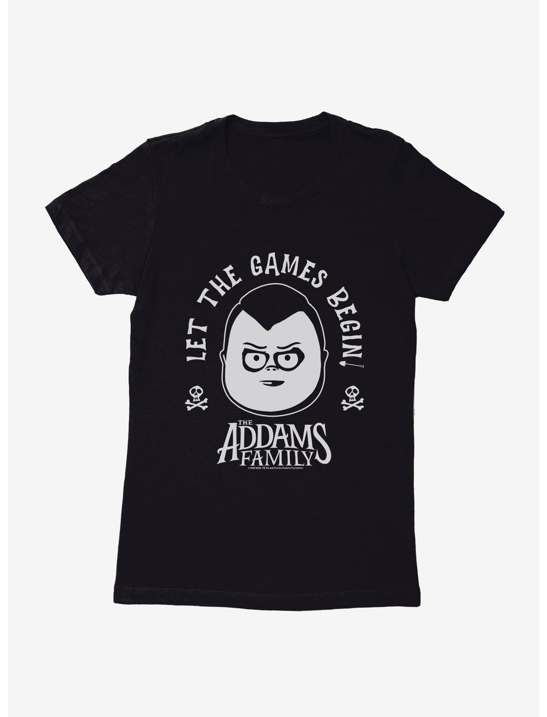 Addams Family Movie Let The Games Begin Womens T-Shirt, BLACK, hi-res