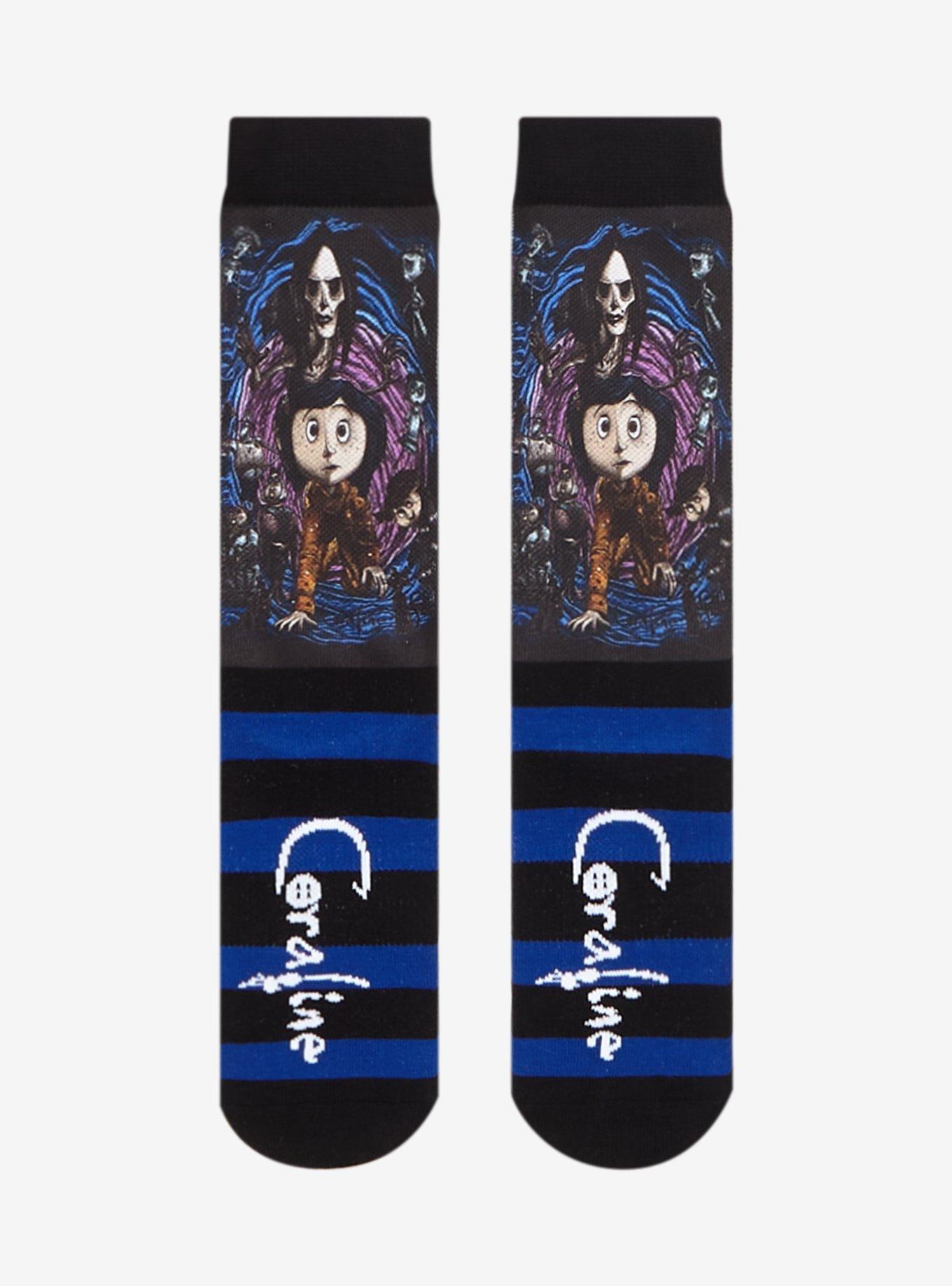 Coraline Beldam Spiral Crew Socks, , hi-res