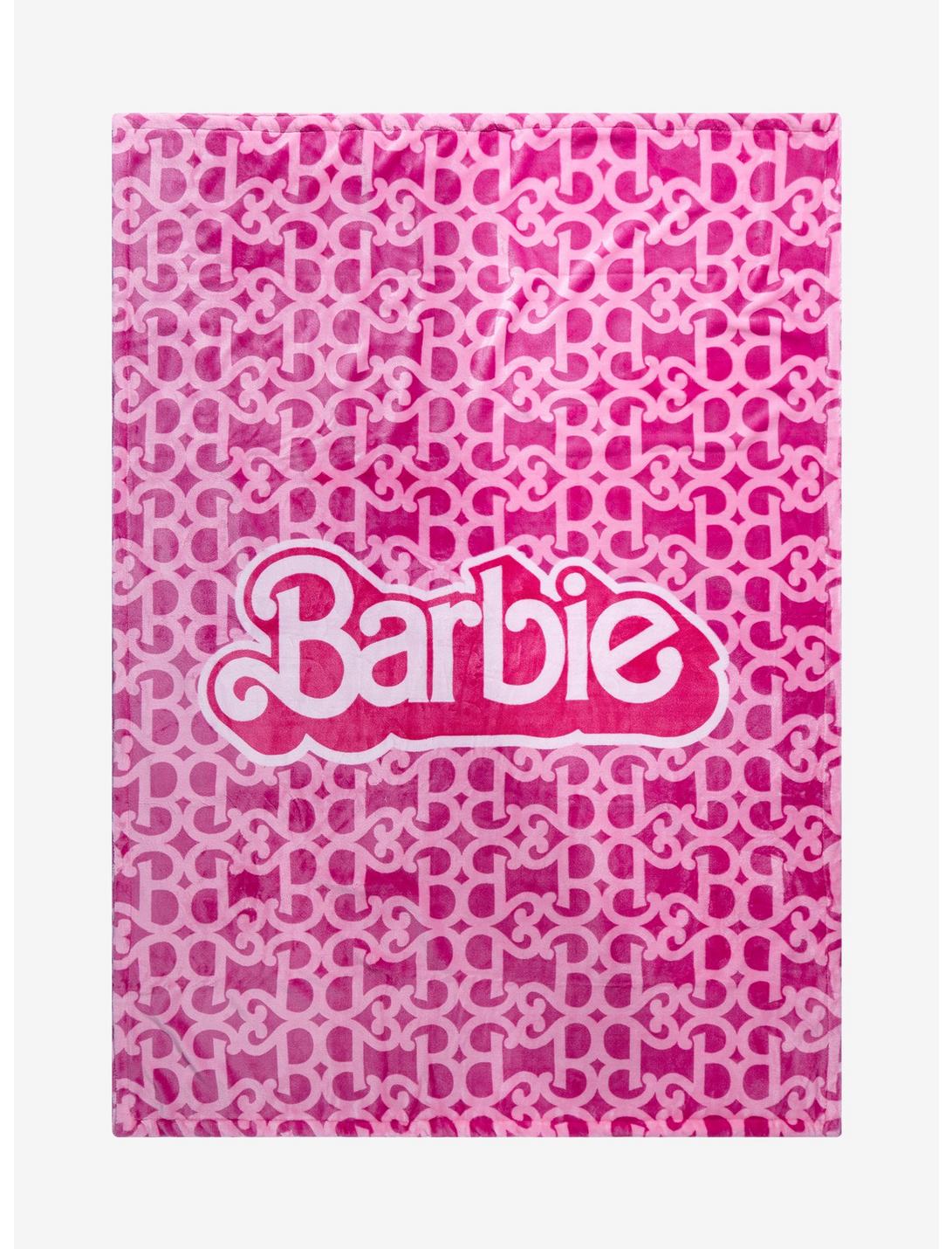 Barbie Repeat Logo Throw Blanket | Hot Topic