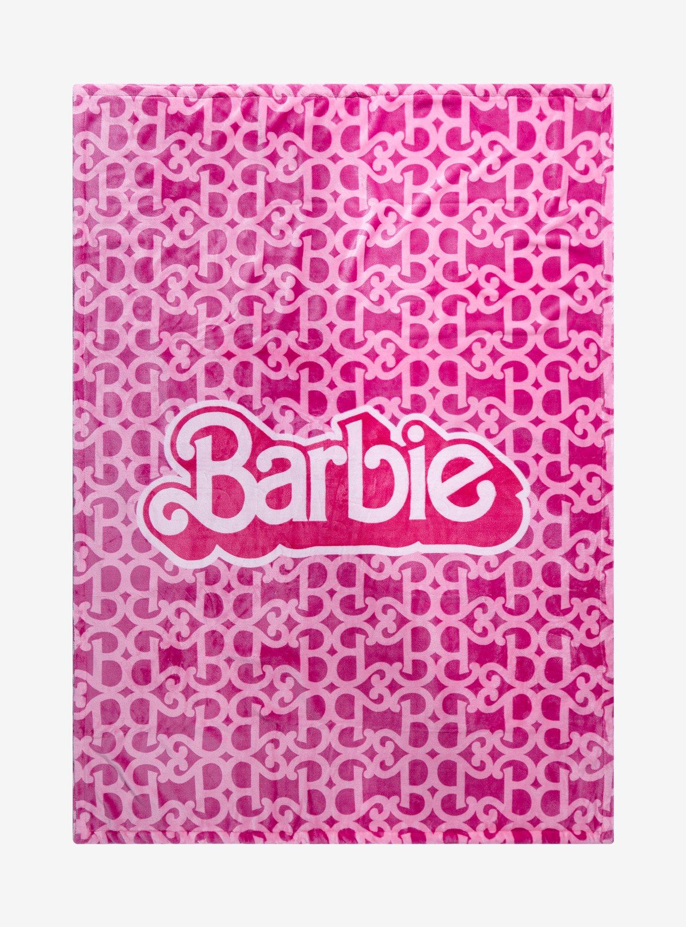 Barbie Repeat Logo Throw Blanket, , hi-res