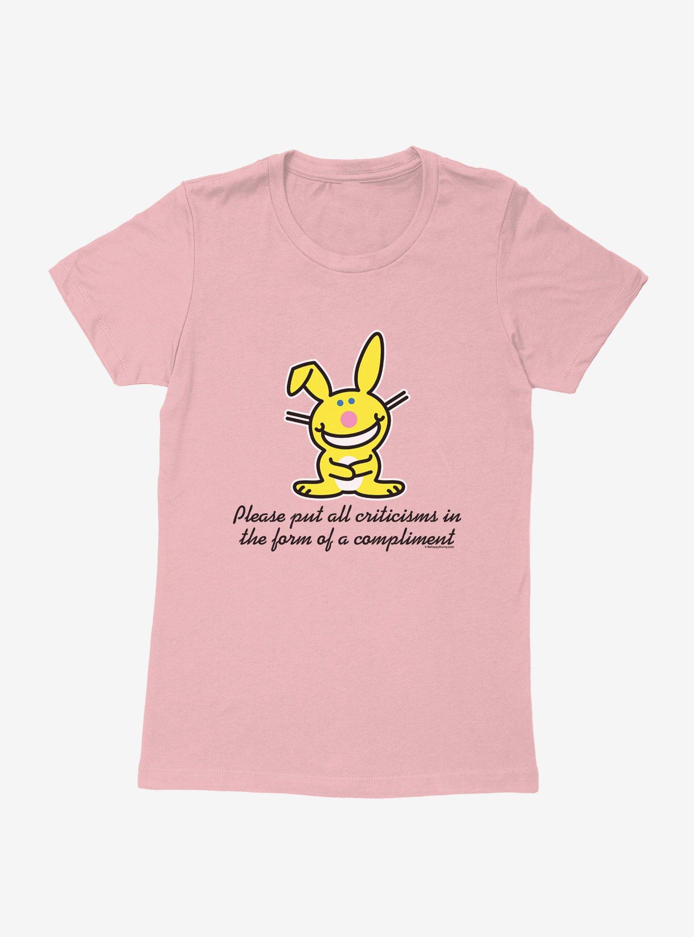 It's Happy Bunny Compliments Only Womens T-Shirt