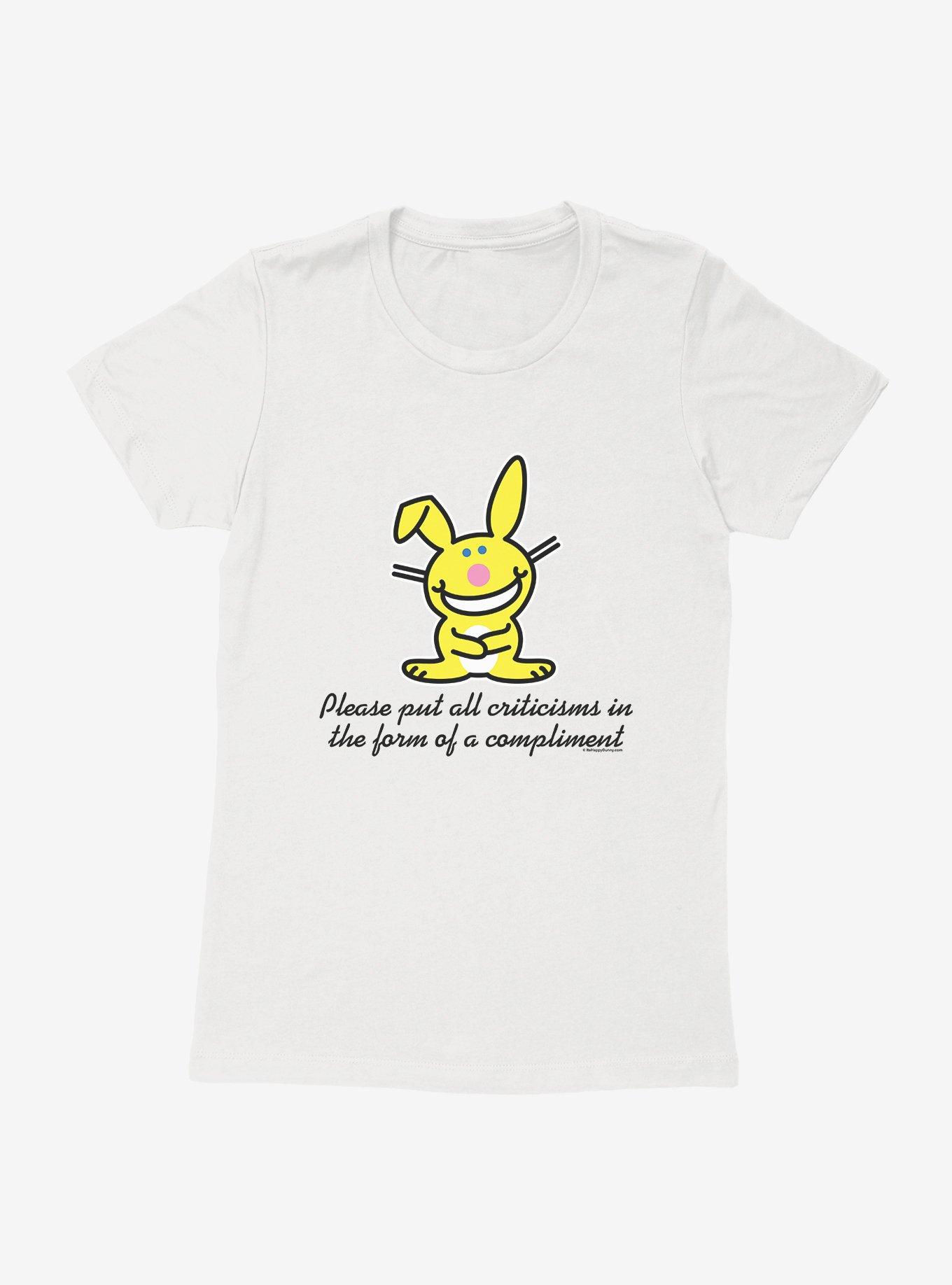 It's Happy Bunny Compliments Only Womens T-Shirt