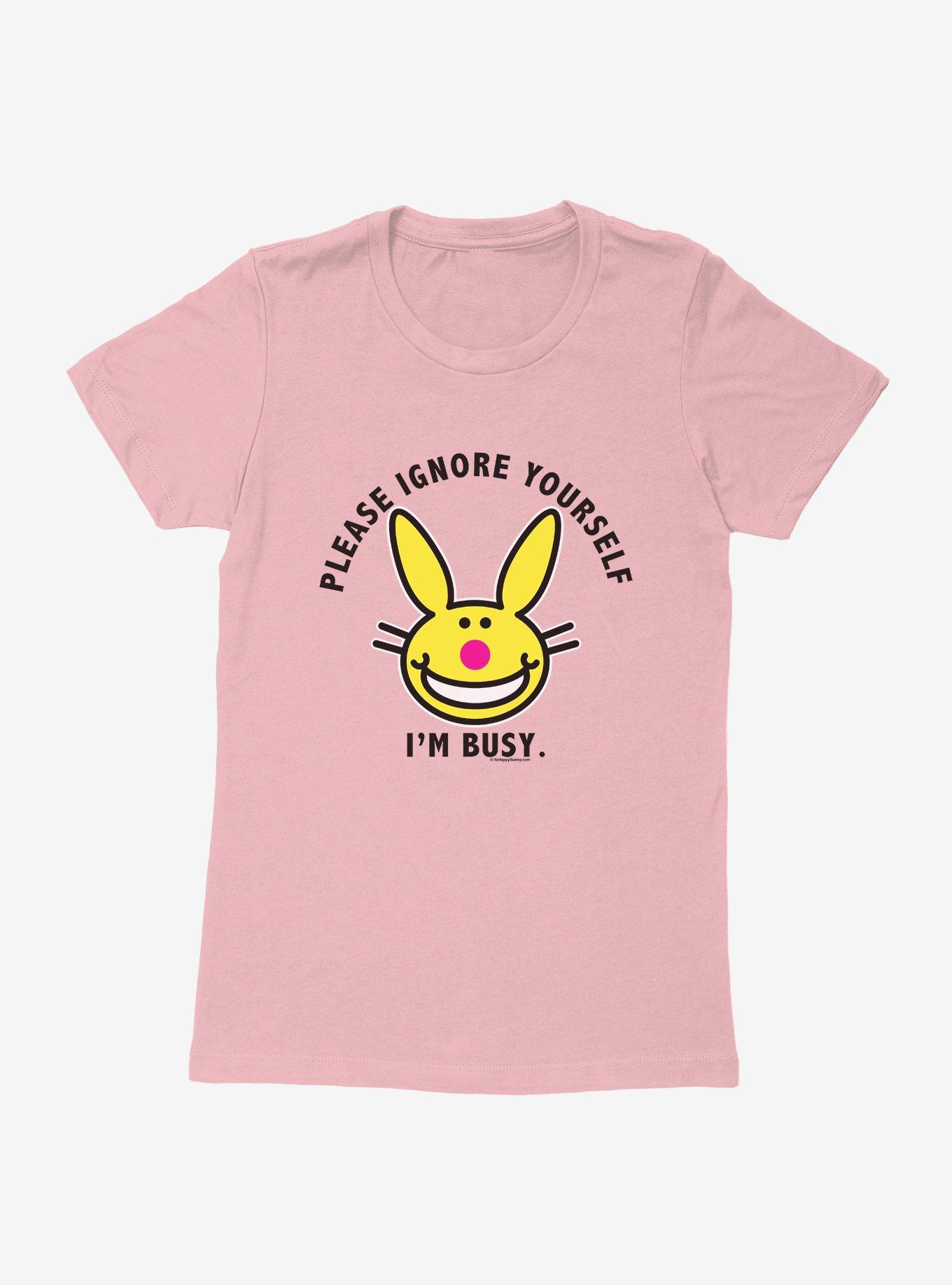 It's Happy Bunny Ignore Yourself Womens T-Shirt, LIGHT PINK, hi-res