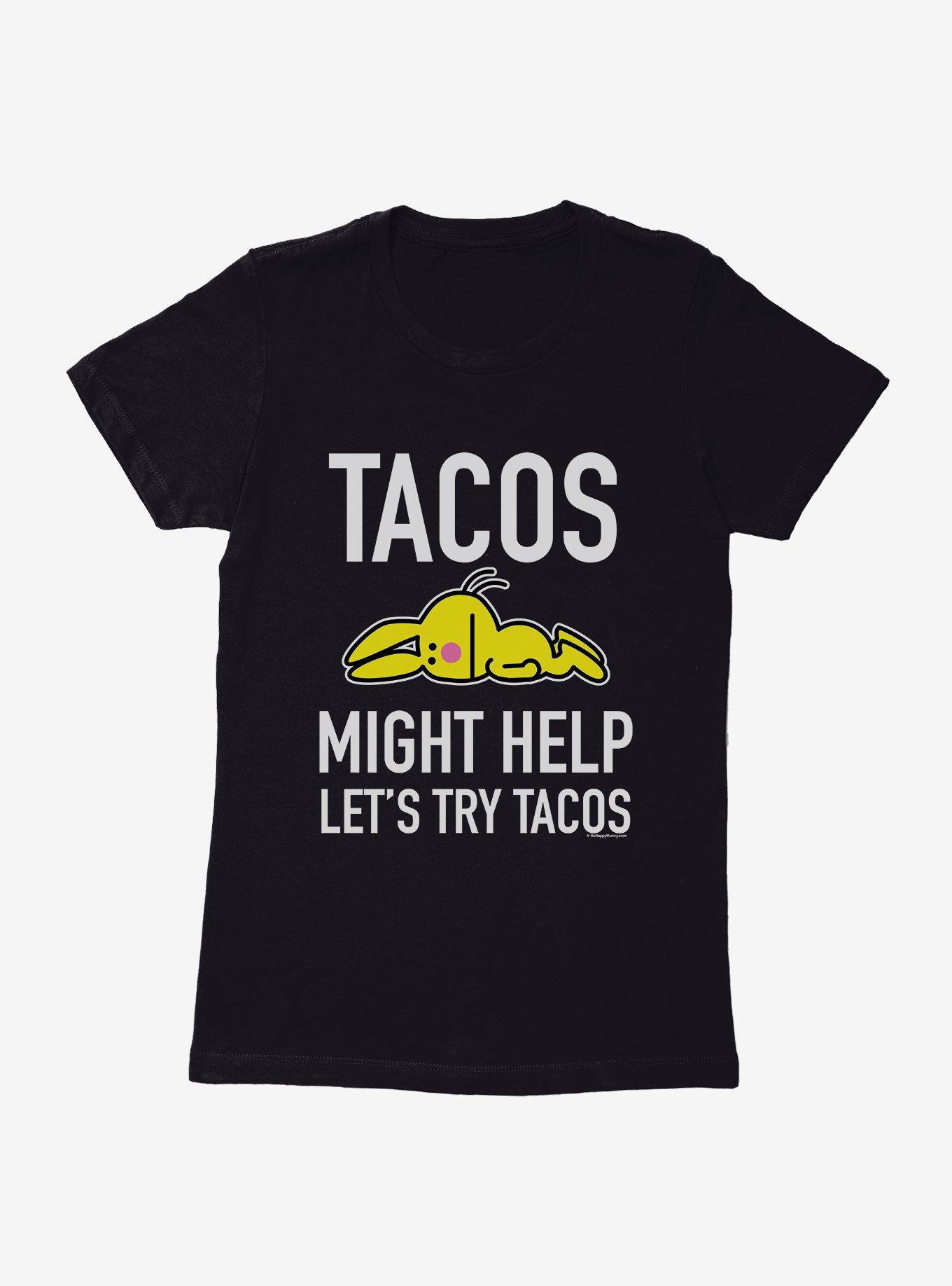 It's Happy Bunny Tacos Might Help Womens T-Shirt, , hi-res