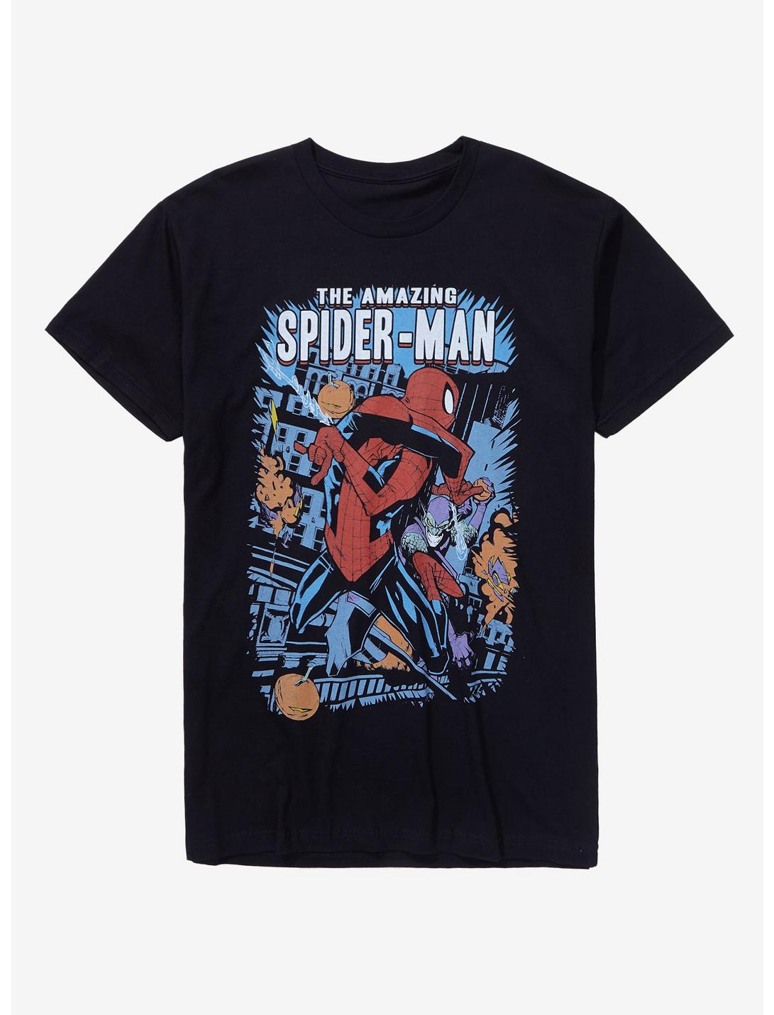 Marvel Spider-Man Versus Green Goblin T-Shirt, BLACK, hi-res