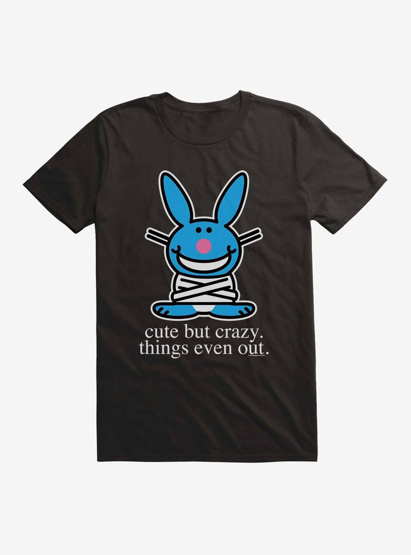 It's Happy Bunny Cute But Crazy T-Shirt, , hi-res