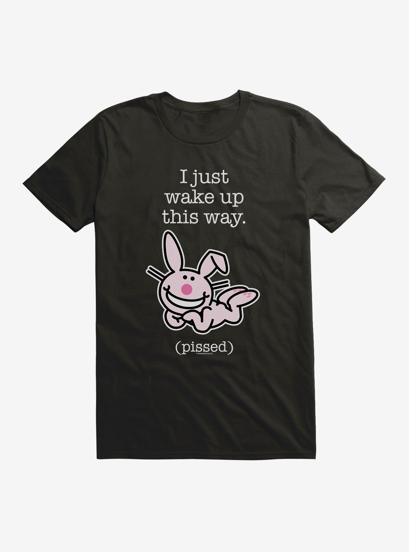 It's Happy Bunny I Wake Up Pissed T-Shirt, , hi-res