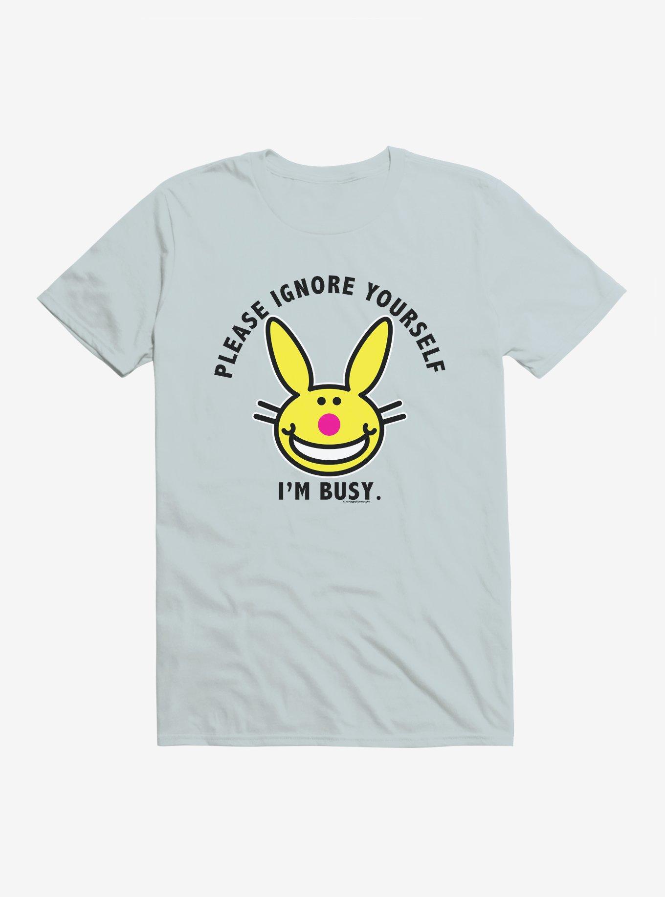 It's Happy Bunny Ignore Yourself T-Shirt, LIGHT BLUE, hi-res