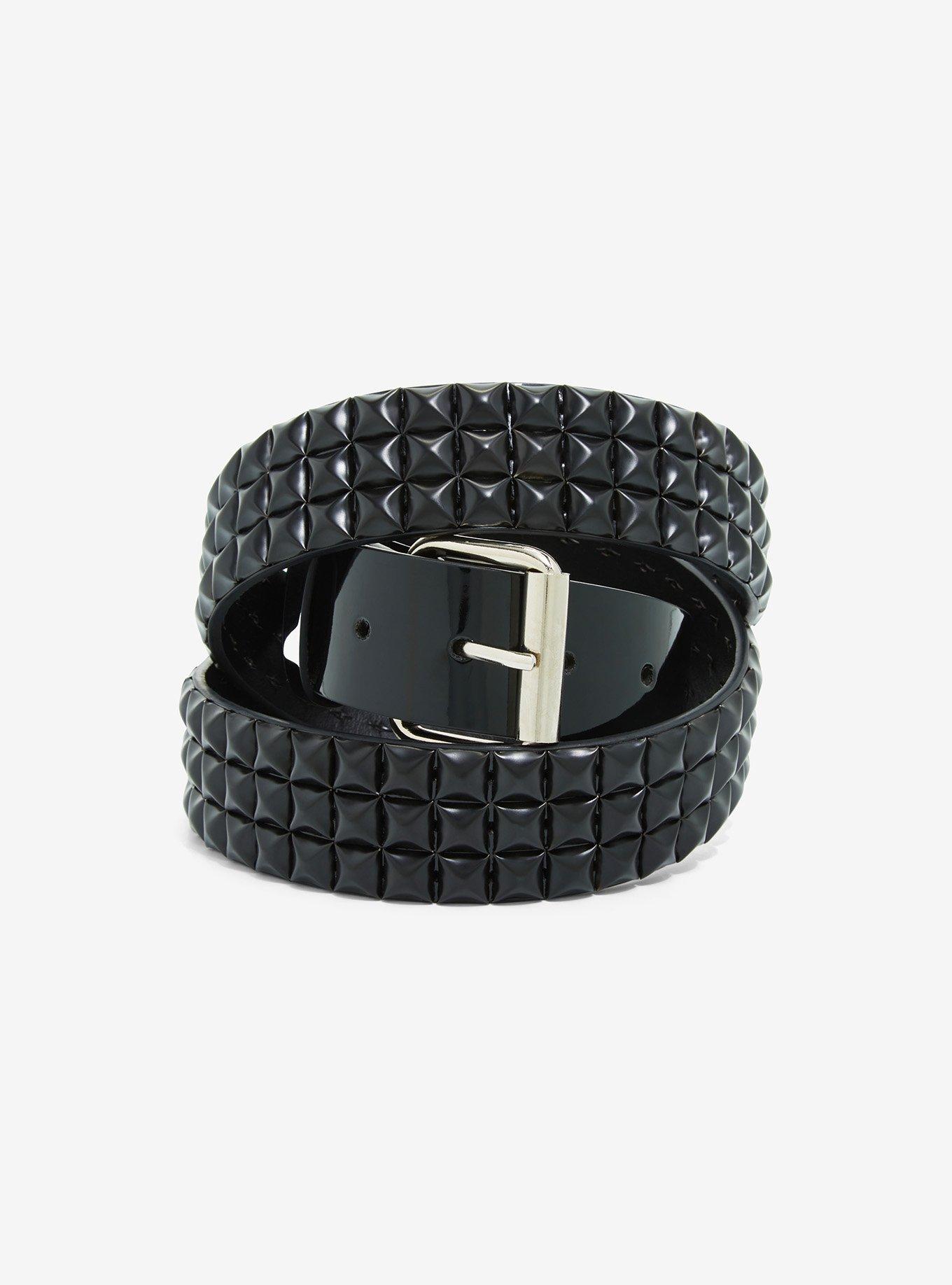 2 Row Pyramid Belt- Black Leather (Sale price!)