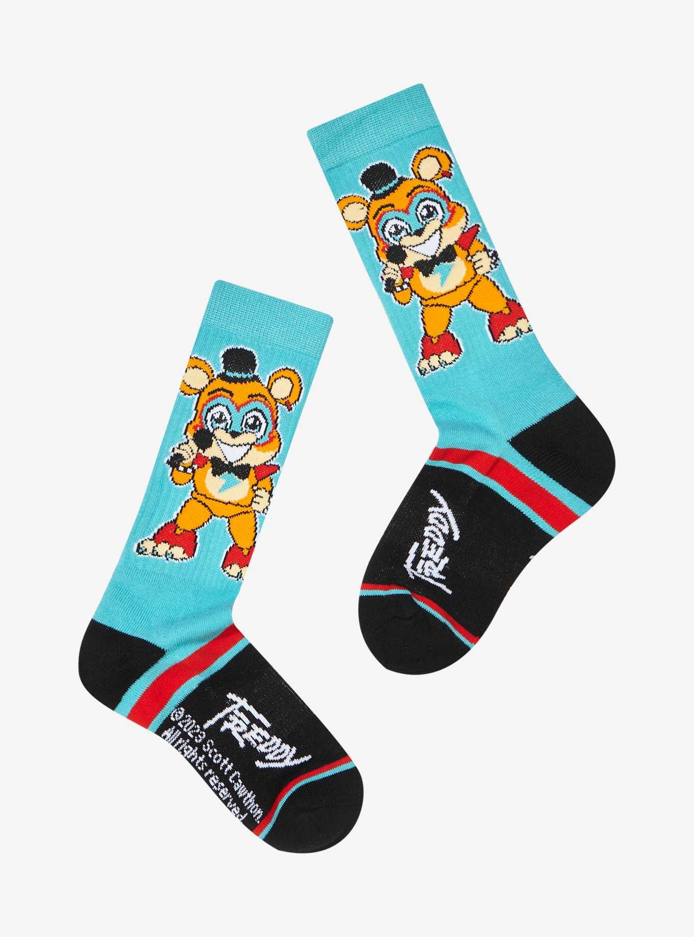 Five Nights At Freddy's Chibi Glamrock Freddy Crew Socks, , hi-res