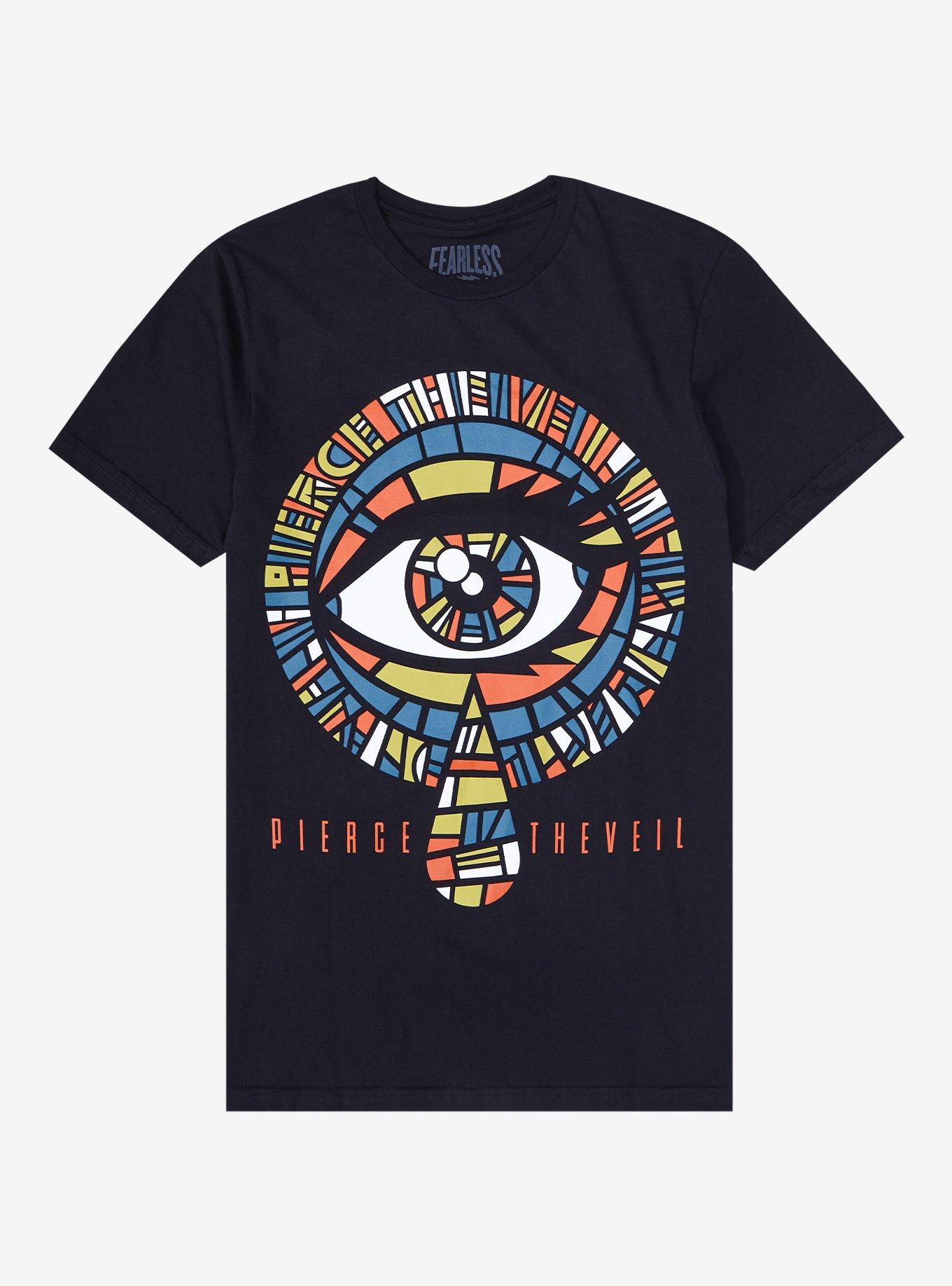 Pierce The Veil Stained Glass Eye Boyfriend Fit Girls T Shirt Hot Topic
