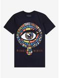Pierce The Veil Stained Glass Eye Boyfriend Fit Girls T-Shirt, BLACK, hi-res