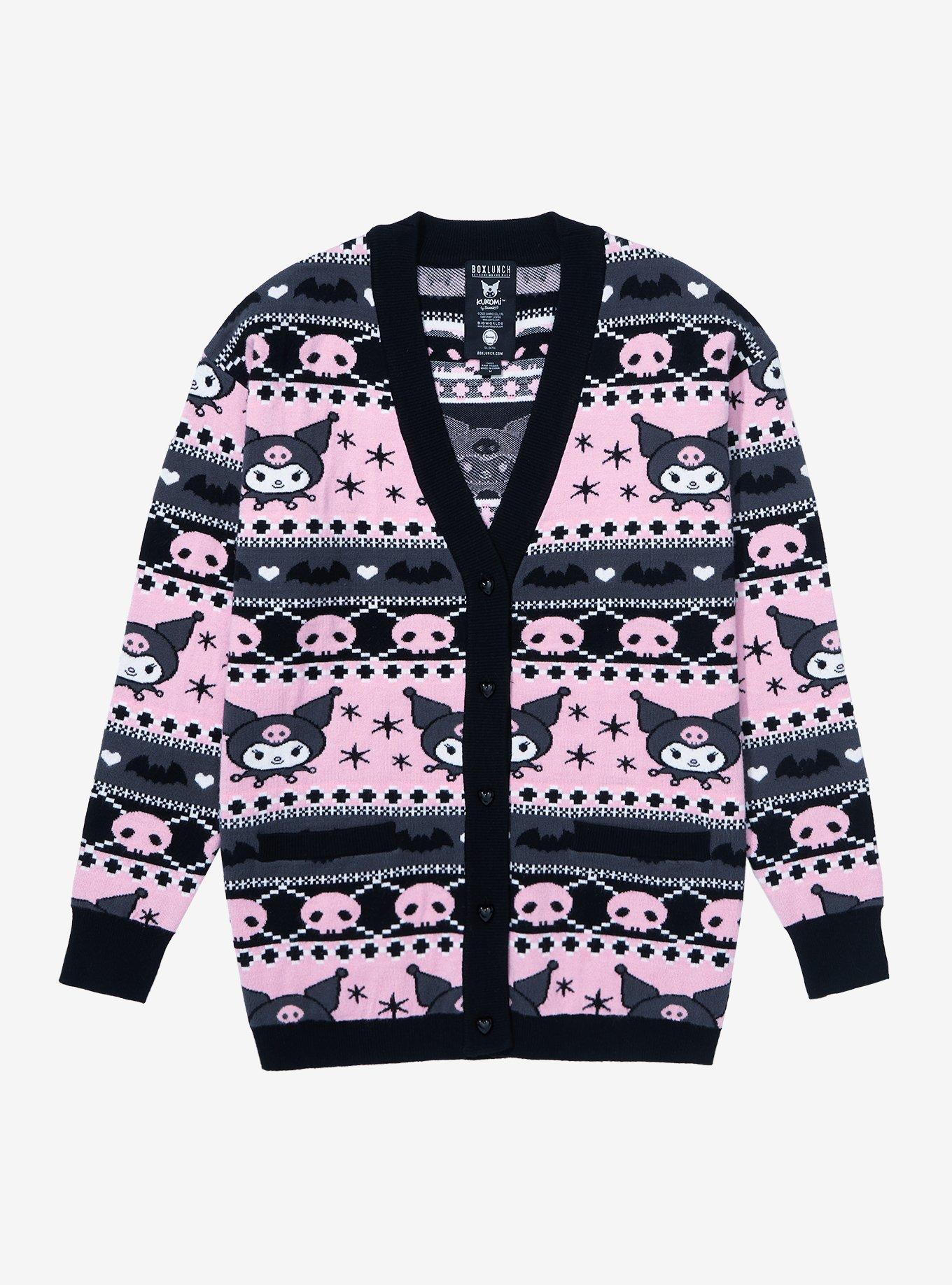 Sanrio Kuromi Patterned Cardigan - BoxLunch Exclusive, MULTI, hi-res