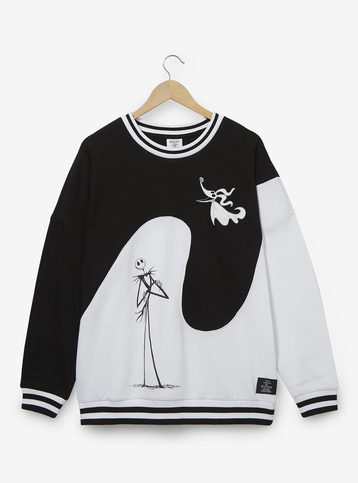 Disney The Nightmare Before Christmas Jack & Zero Wavy Colorblock Crewneck - BoxLunch Exclusive, MULTI, hi-res