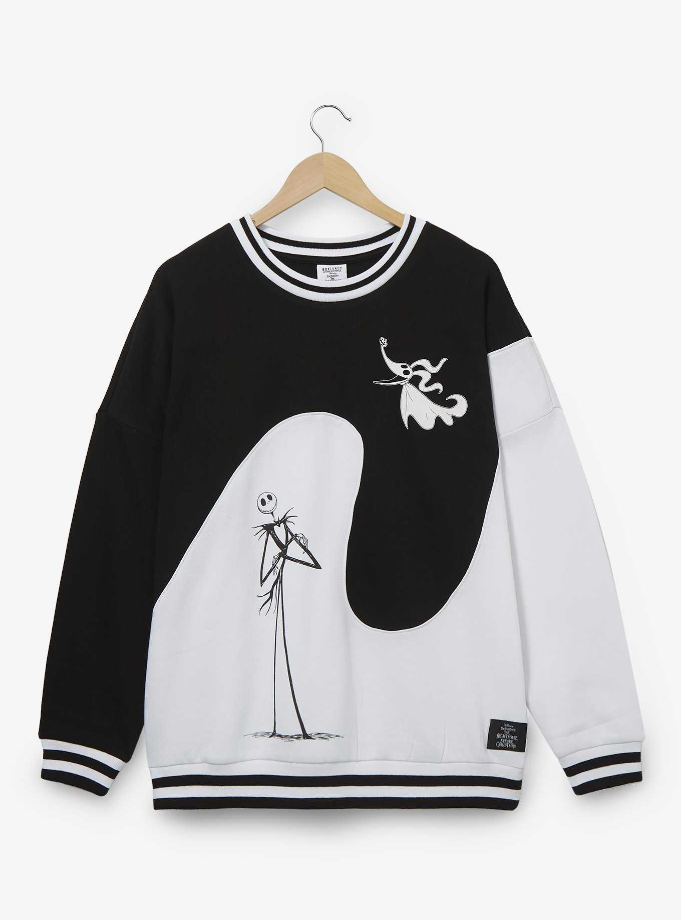 Disney The Nightmare Before Christmas Jack & Zero Wavy Colorblock Crewneck - BoxLunch Exclusive, , hi-res