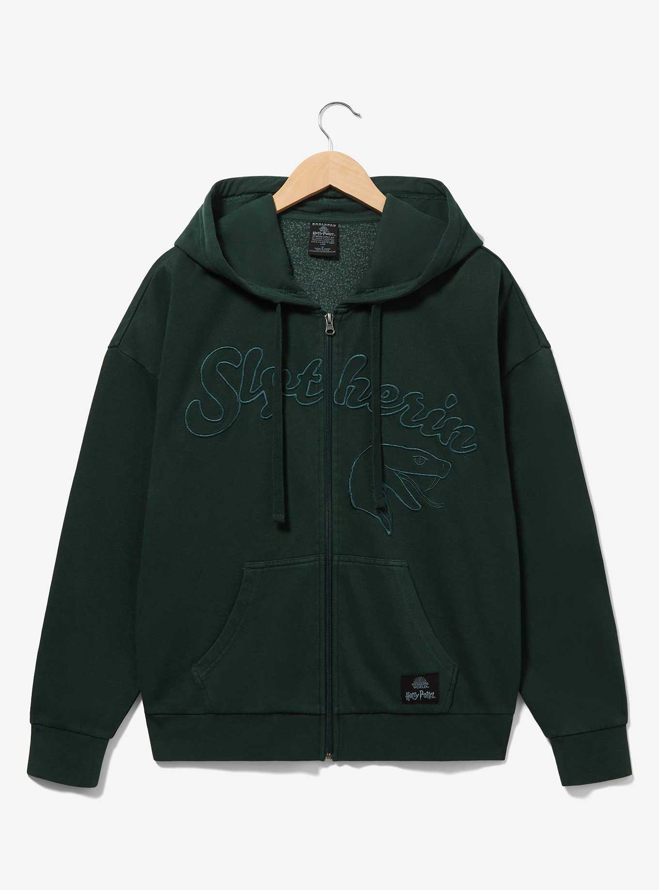 Harry Potter Slytherin Logo Zippered Hoodie - BoxLunch Exclusive