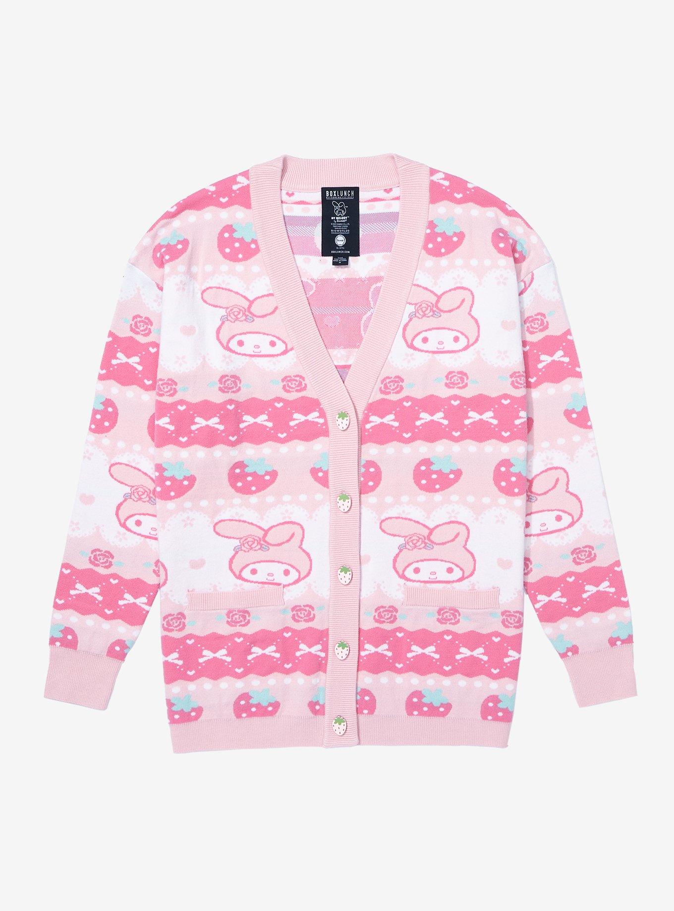 Sanrio My Melody Strawberry Patterned Cardigan - BoxLunch Sanrio My Melody Strawberry Patterned Cardigan - BoxLunch