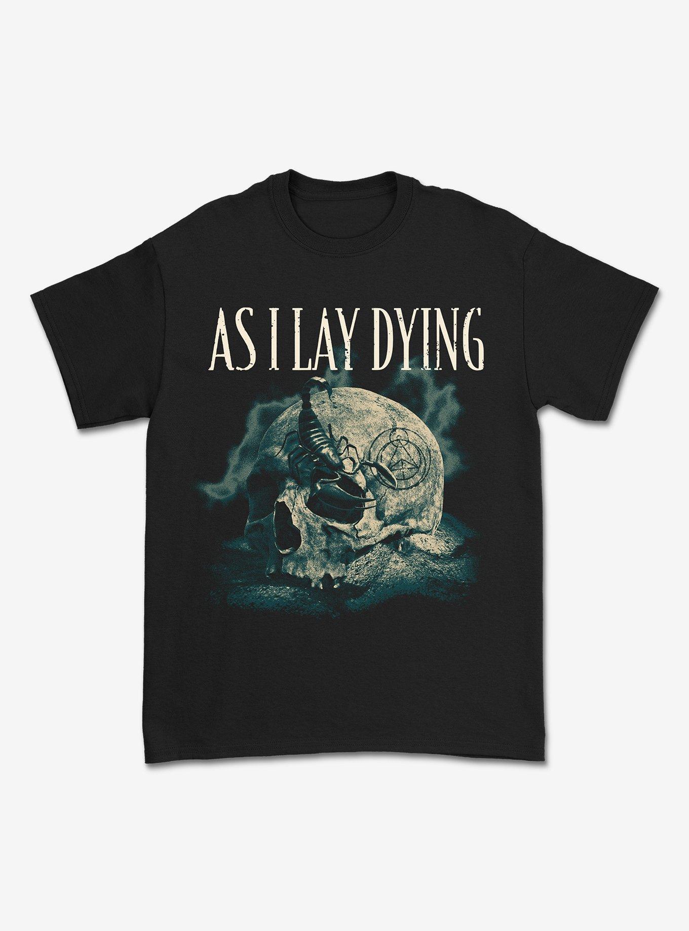 As I Lay Dying Scorpion Skull T-Shirt, BLACK, hi-res