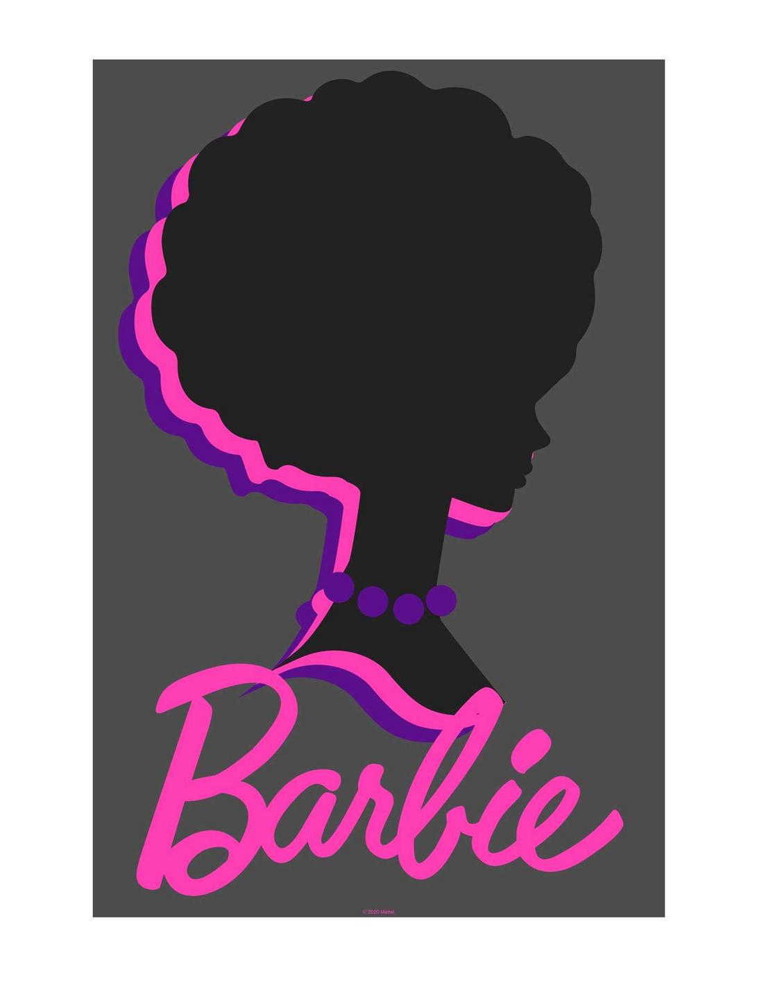 Barbie: Afro Barbie Silhouette Poster, WHITE, hi-res