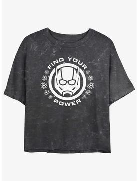 Marvel Ant-Man and the Wasp: Quantumania Find Your Power Badge Mineral Wash Womens Crop T-Shirt, , hi-res