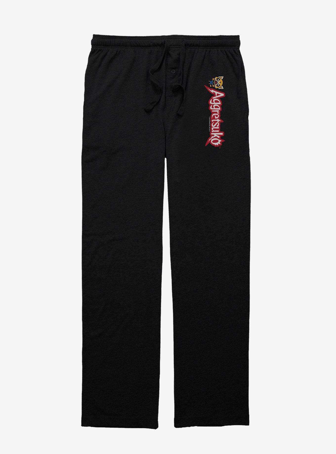 Aggretsuko Rock Pose Pajama Pants, BLACK, hi-res