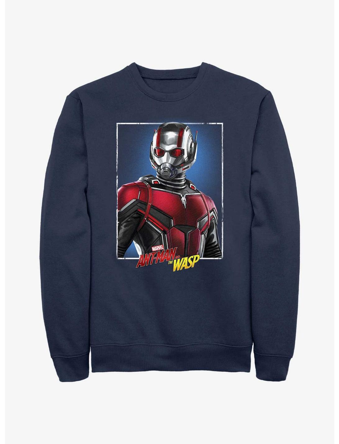Marvel Ant-Man and the Wasp: Quantumania Ant-Man Portrait Sweatshirt, NAVY, hi-res