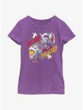 Marvel Ant-Man and the Wasp: Quantumania Helmets Youth Girls T-Shirt, PURPLE BERRY, hi-res