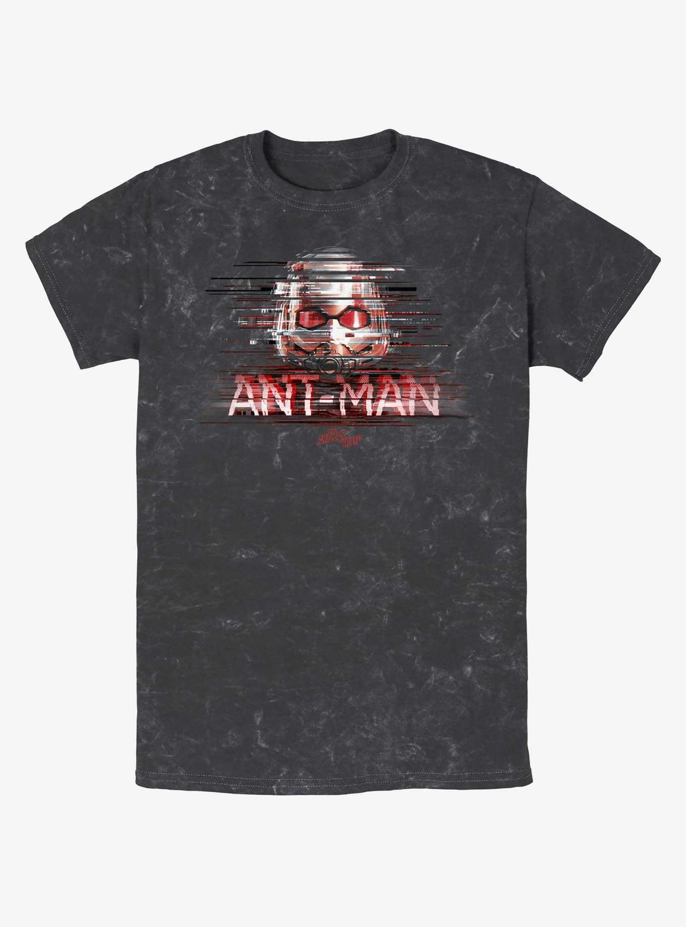 Marvel Ant-Man and the Wasp: Quantumania Ant-Man Glitch Mineral Wash T-Shirt, BLACK, hi-res